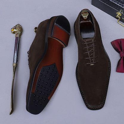 Men's Leather Oxford - Dress Shoes Cowhide Suede Genuine