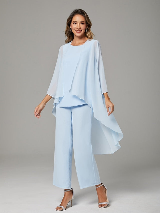 Jumpsuit Pantsuit Floor Length Mother of the Bride Dress