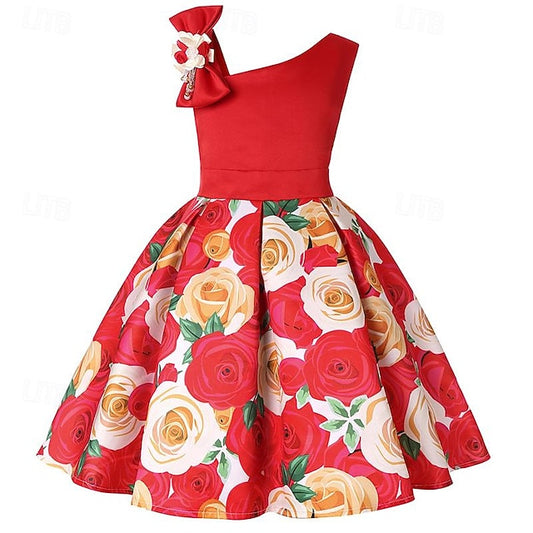 Party 3D Summer Sleeveless Flower Easter Dress Girls'