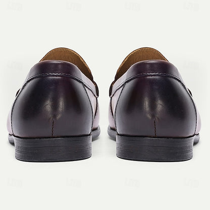 with Shoes Men's Penny Loafers Leather Brown Slip-On