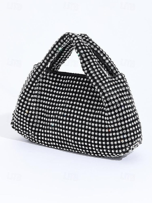 Rhinestone Silver – Sparkling Women's Evening Handbag