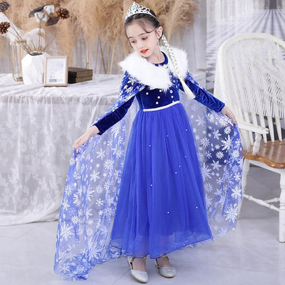 Princess Dress Fairytale Flower Party Frozen Theme Elsa Girl