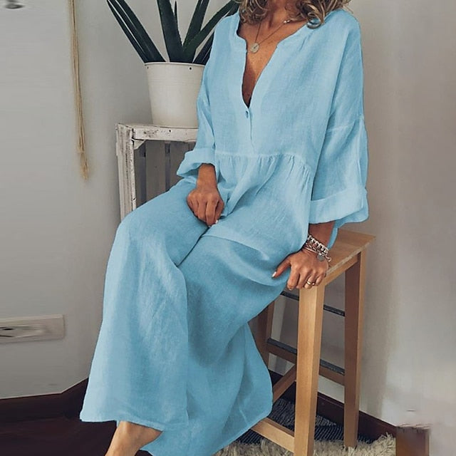 Women's Black White Yellow Spring Fall Winter Maxi Dress