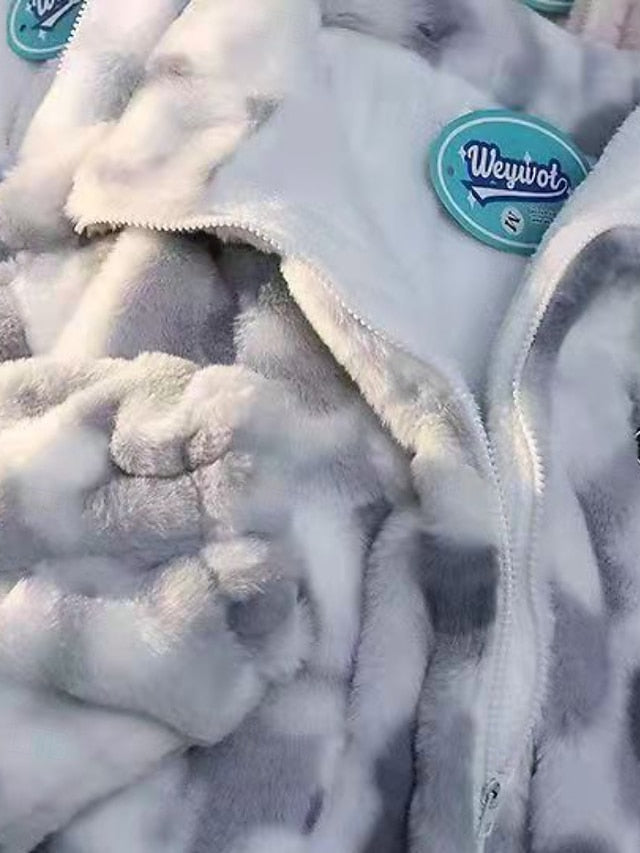 Women's Coat Warm Jacket Fleece Fur Faux Teddy