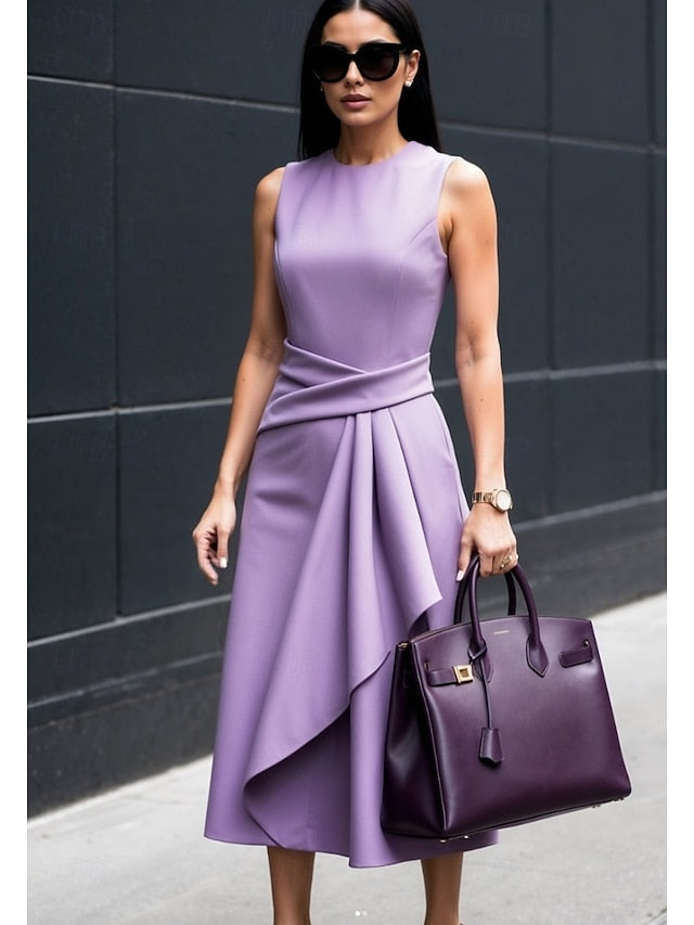 Women's Midi Dress Sheath Dress Summer Dress Ruched Dress