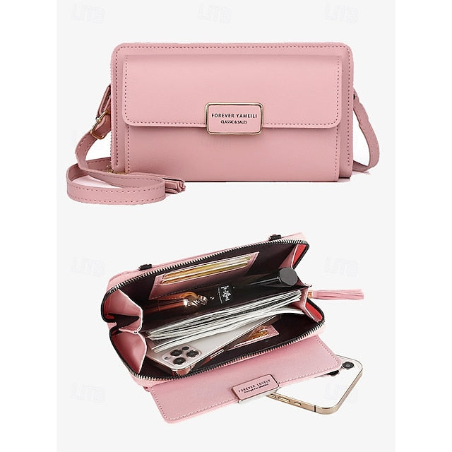 Sac bandoulière en cuir PU pour téléphone portable, pour femme