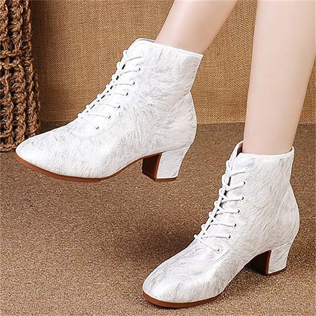 Shoes with Dance Latin Elegant White Women's Comfortable