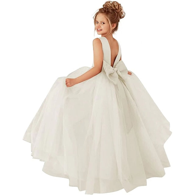 Flower Kids Color Girl Dress Girls' Solid Party