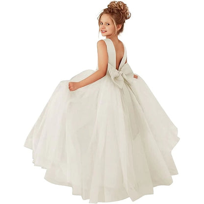 Flower Kids Color Girl Dress Girls' Solid Party
