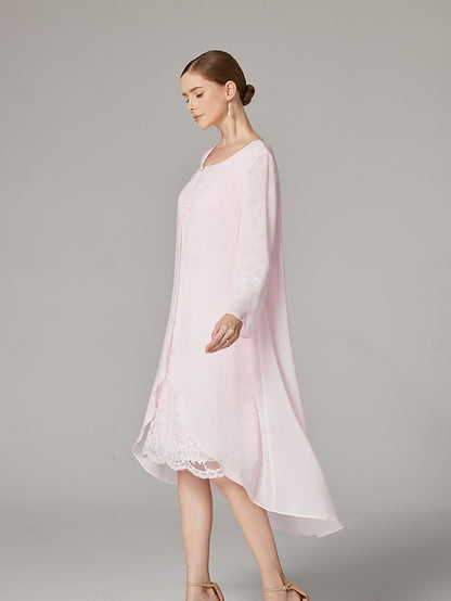 Beach Two A-Line Bride the Piece Mother of Wedding Dress Suit