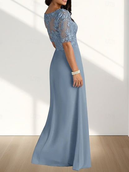 Mother Dress Guest Elegant the V Wedding Neck of Bride A-Line