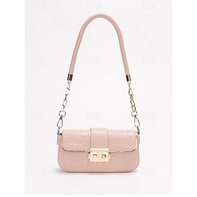 Damen Tasche Baguette Schultertasche Umschlag Leder PU