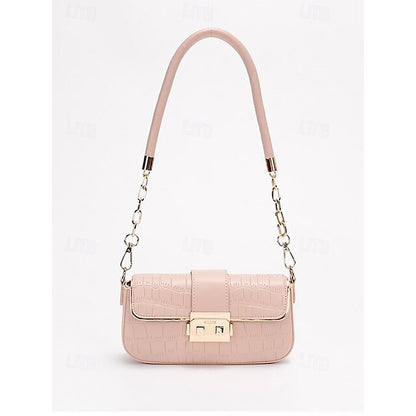 Damen Tasche Baguette Schultertasche Umschlag Leder PU