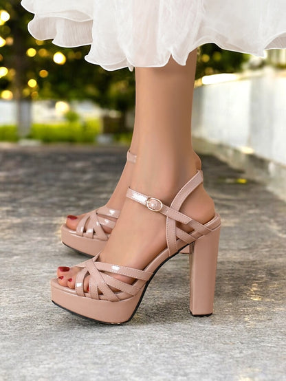 for Platform Nude – Sandals Women Strappy High Heel