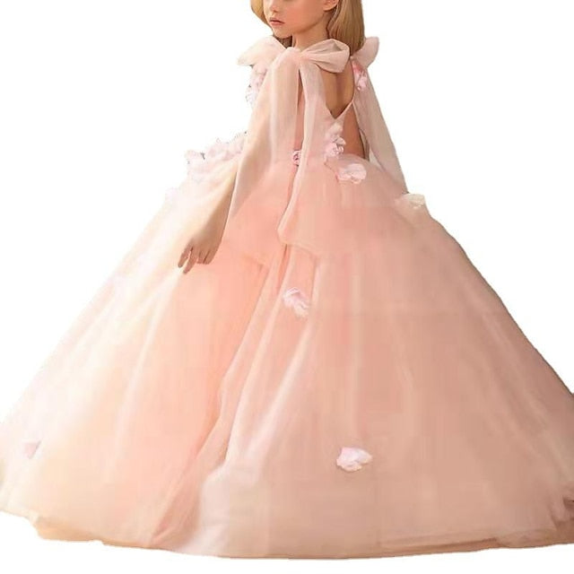 Dress Sleeveless Summer Wedding Sequin Spring 3D Girls'