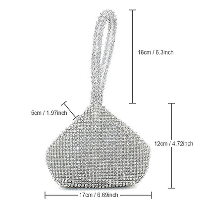 Rhinestone Women's Crystal Evening Bag Silver - Elegant