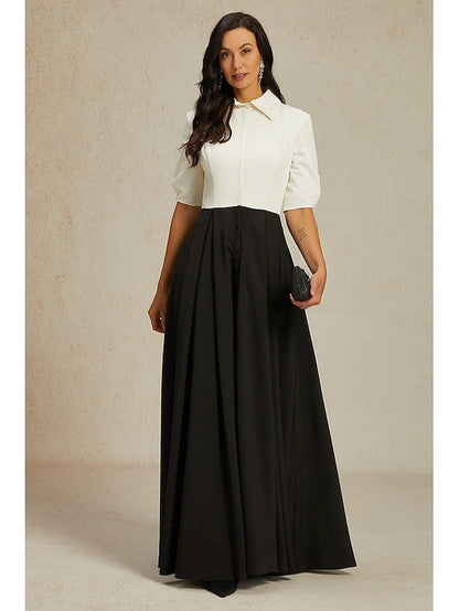 Shirt Dress the Mother A-Line Party Collar Elegant Bride of