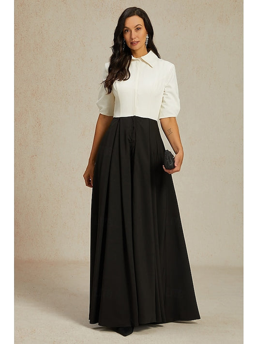 Shirt Dress the Mother A-Line Party Collar Elegant Bride of
