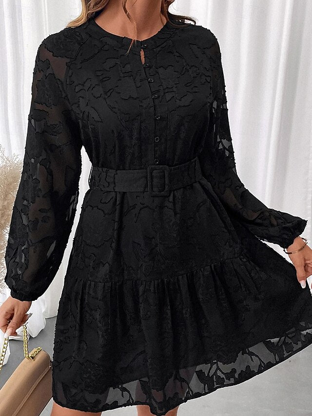 Women's Mini Dress Lace Dress Peplum Dresses Modern Outdoor