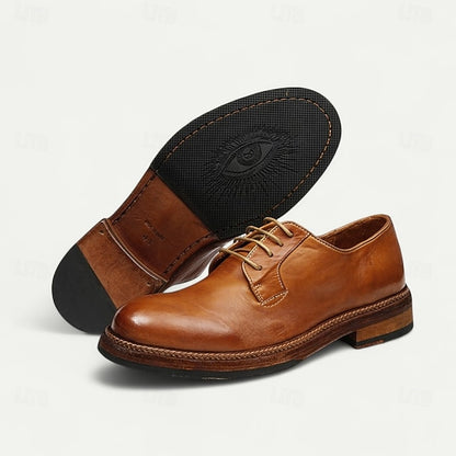 Goodyear Shoes Tan and Men's with Derby Leather Clean Welt