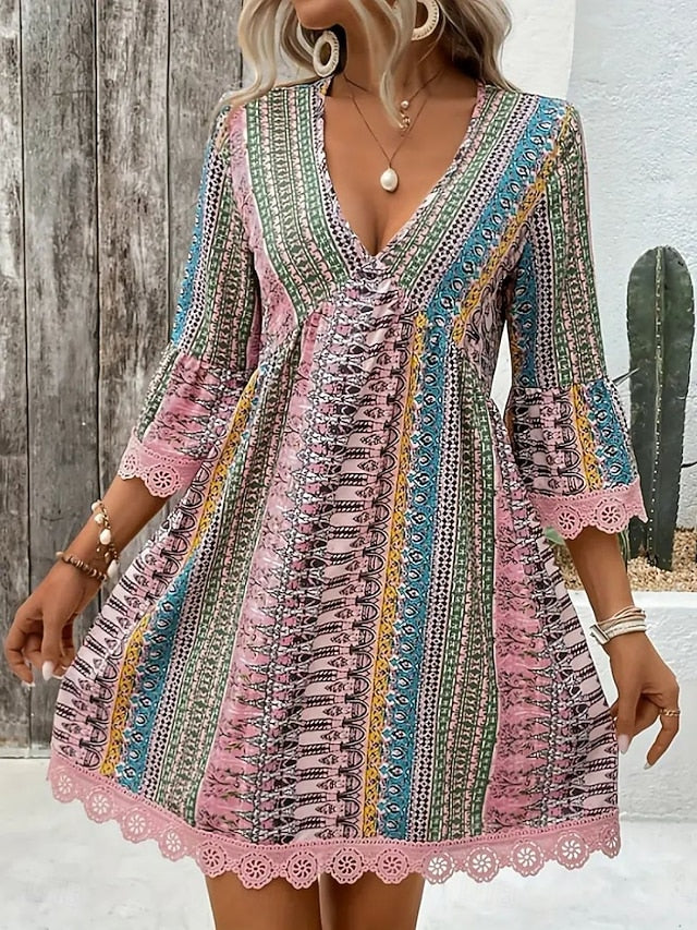 Women's Mini Dress Petite Dress Casual Dress Boho Dress