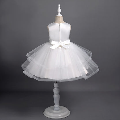 Sleeveless Party Color Dress Girls' Toddler Solid