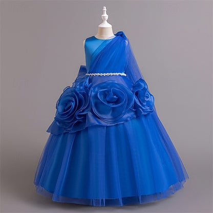 Color Solid Kids Cosplay Dress Girls' Party