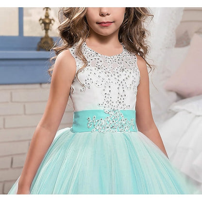 Kids Flower Girl Girls' Sleeveless Dress Wedding