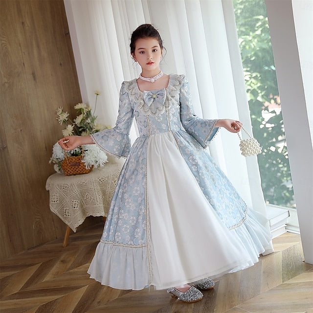 Vintage Flower Gothic Dress Masquerade Inspired Rococo Girl