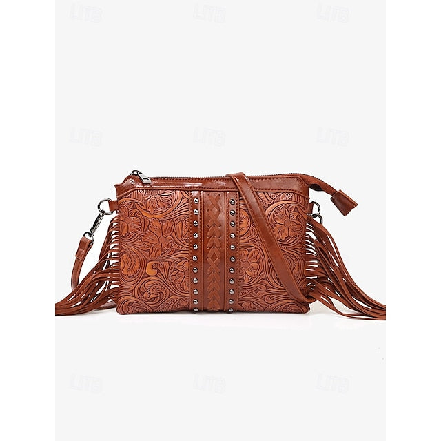 PU Crossbody Ledertasche Schultertasche Wristlet Damentaschen