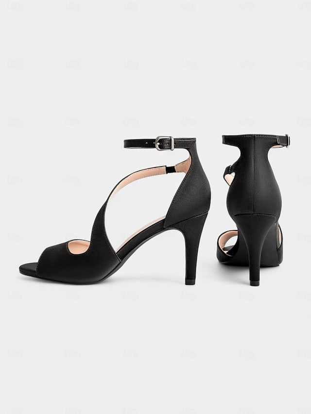 Heels Wedding Nude Women Peep-Toe - for Satin Elegant