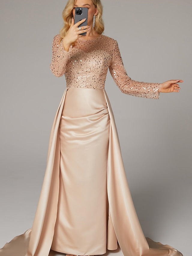 Dress Floor Elegant Carnival Evening Gown Mermaid Masquerade