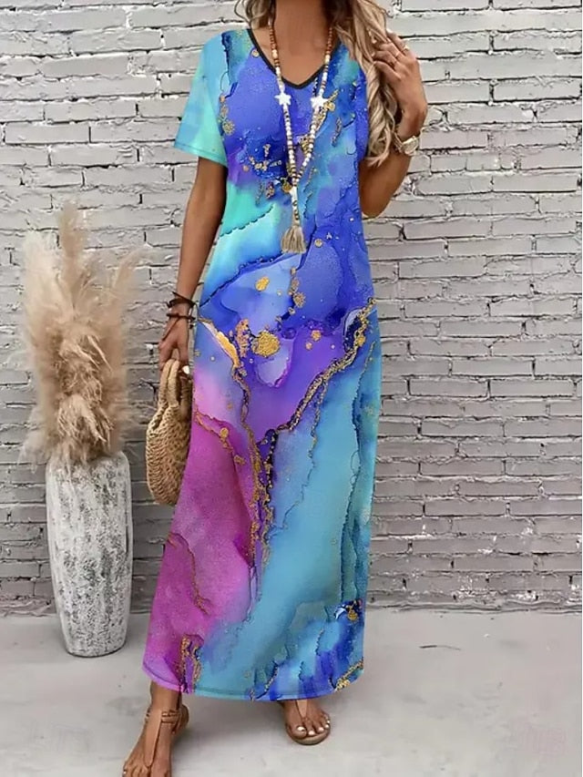 Women's Midi Dress Sundress A Line Dress Vacation Casual