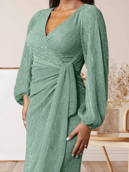 of Bride Guest Elegant Dress V A-Line Mother Wedding Sweet the