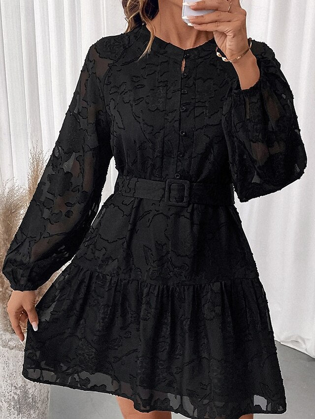Women's Mini Dress Lace Dress Peplum Dresses Modern Outdoor