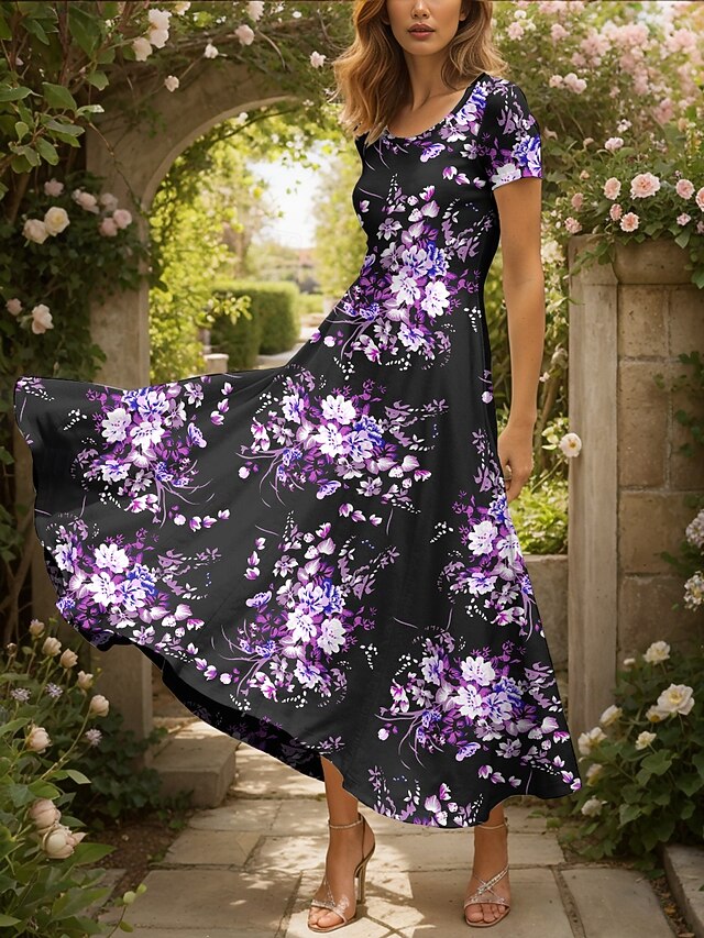 Women's Maxi Dress Knit Dress Casual Dress A Line Dress