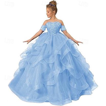Girls' Princess Flower Dress Kid's Girl