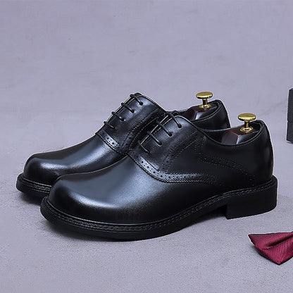 First Oxford Genuine Shoes- Men's Dress Layer Leather