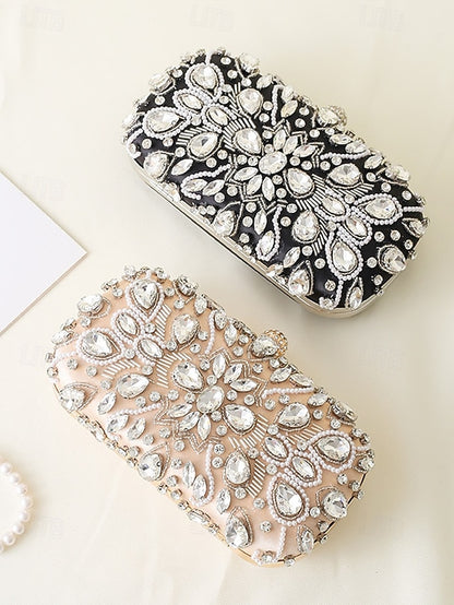 Crystal-Embellished Women's Clutch Bag