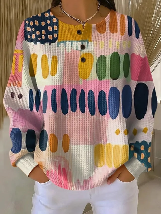 Women's Pullover Sweatshirt Graphic Geometric Fashion