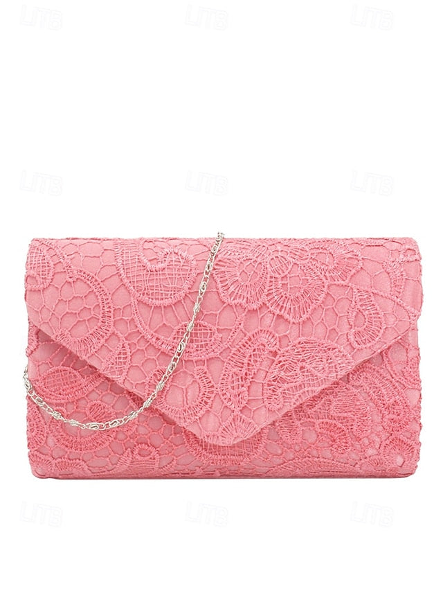 Lace Chain Women's Clutch Bag Evening Strap with
