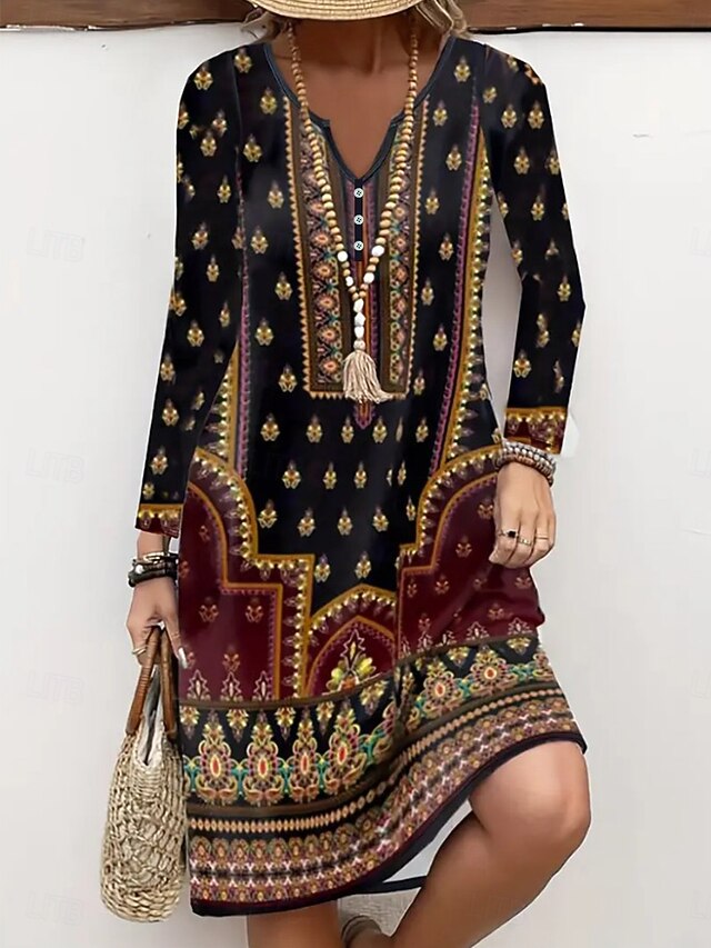 Women's Midi Dress Knit Dress Casual Dress A Line Dress