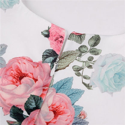 Party Girls' Floral Kids Flower Dress Short Sleeve