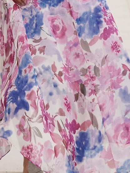 Dress Vintage V Neck Floral Mother the Elegant Bride of