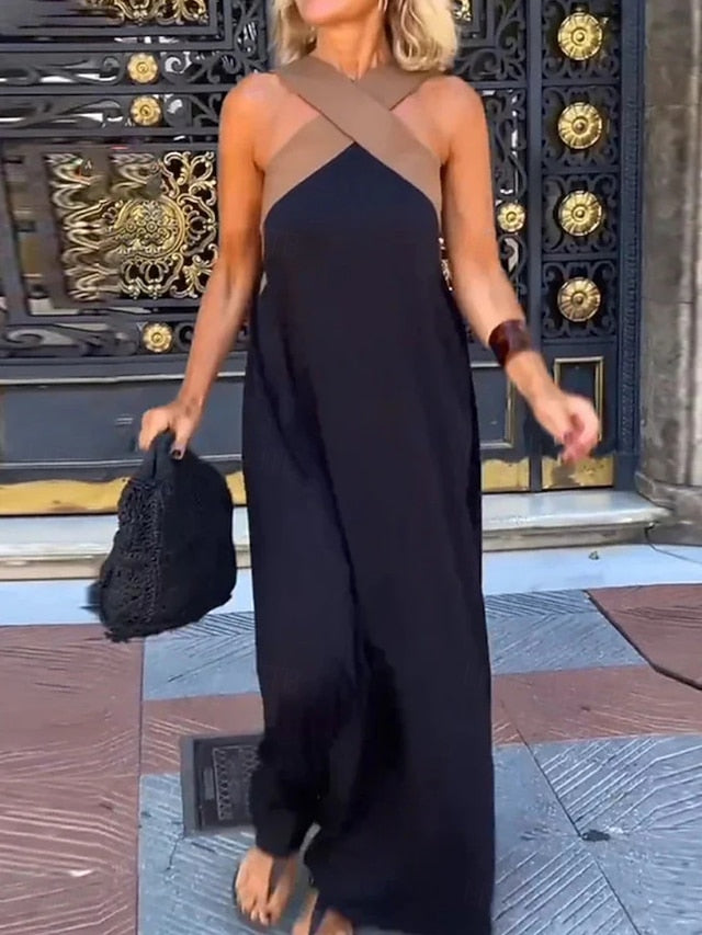 Women's Maxi Dress A Line Dress Summer Dress Halter Dress