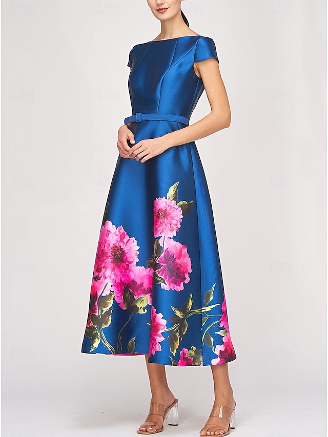 Cocktail Formal High Split Guest Dresses Wedding A-Line Dress