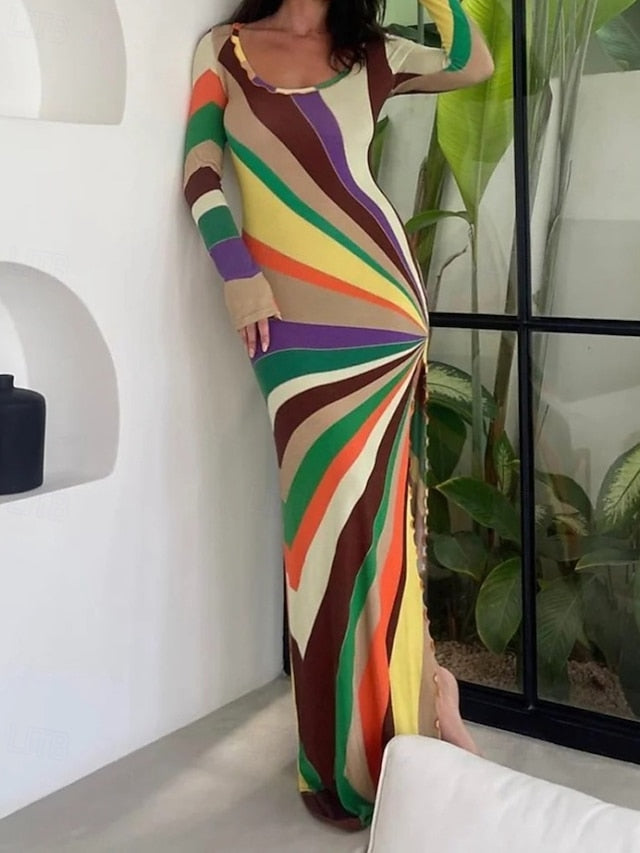 Women's Long Dress Maxi Dress Sheath Dress Modern Daily