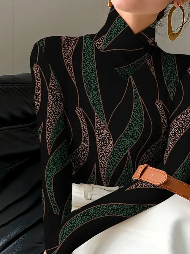 Women's T Shirt Graphic Abstract Geometry Elegant Vintage