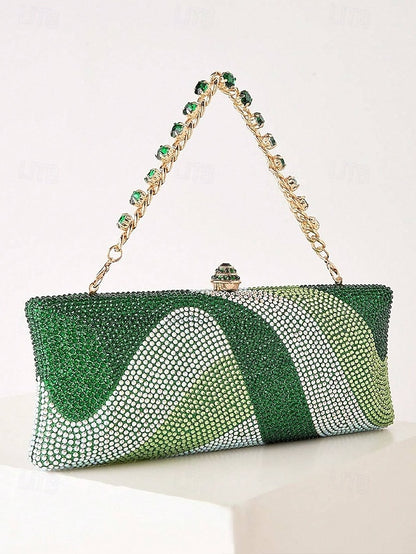 Women's Bag Clutch with Strap Evening Crystal Chain
