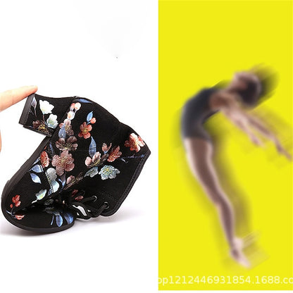Women – Low Black for Comfortable Dance Shoes Lace-up Floral